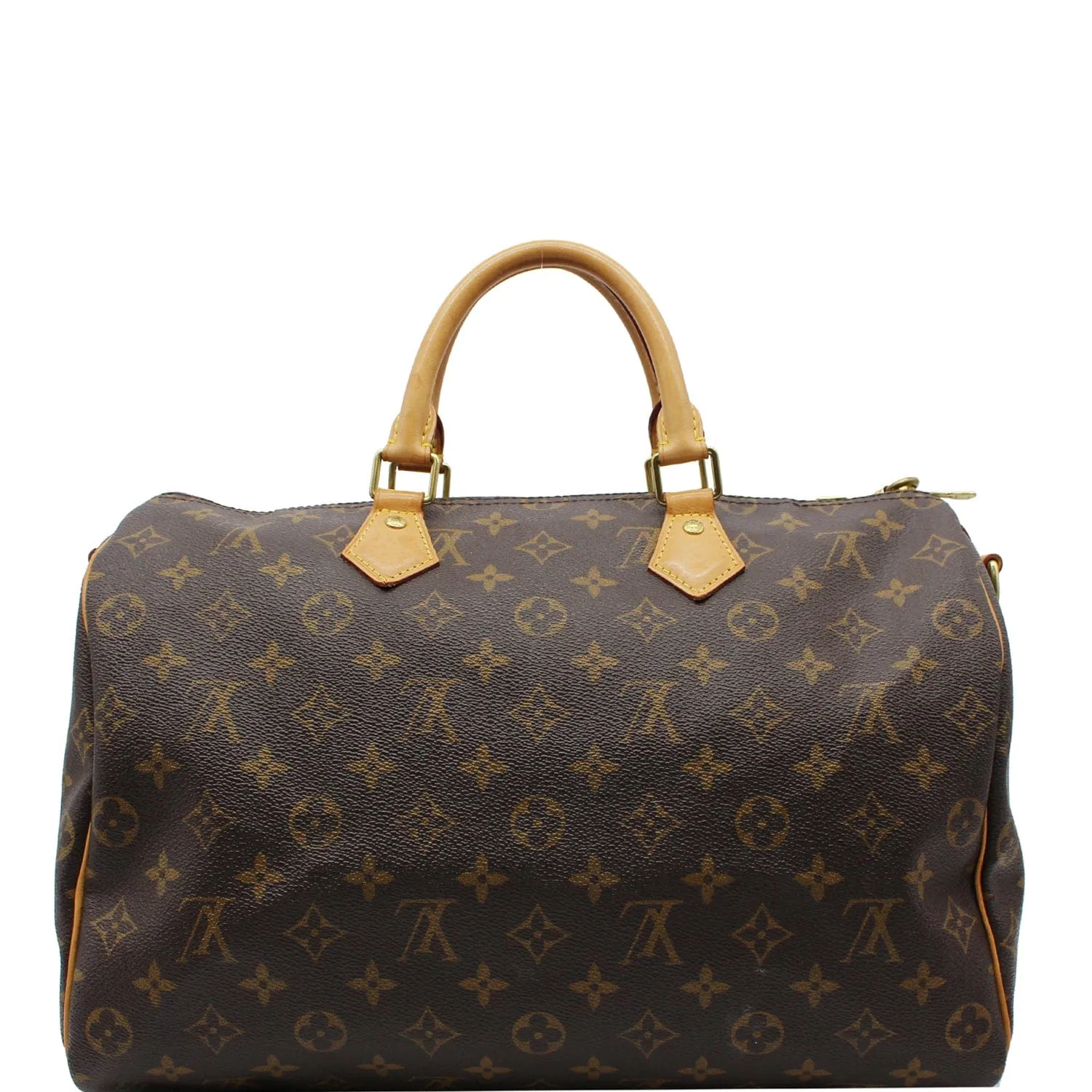 LOUIS VUITTON Speedy 35 Bandouliere Monogram Canvas Shoulder Bag Brown