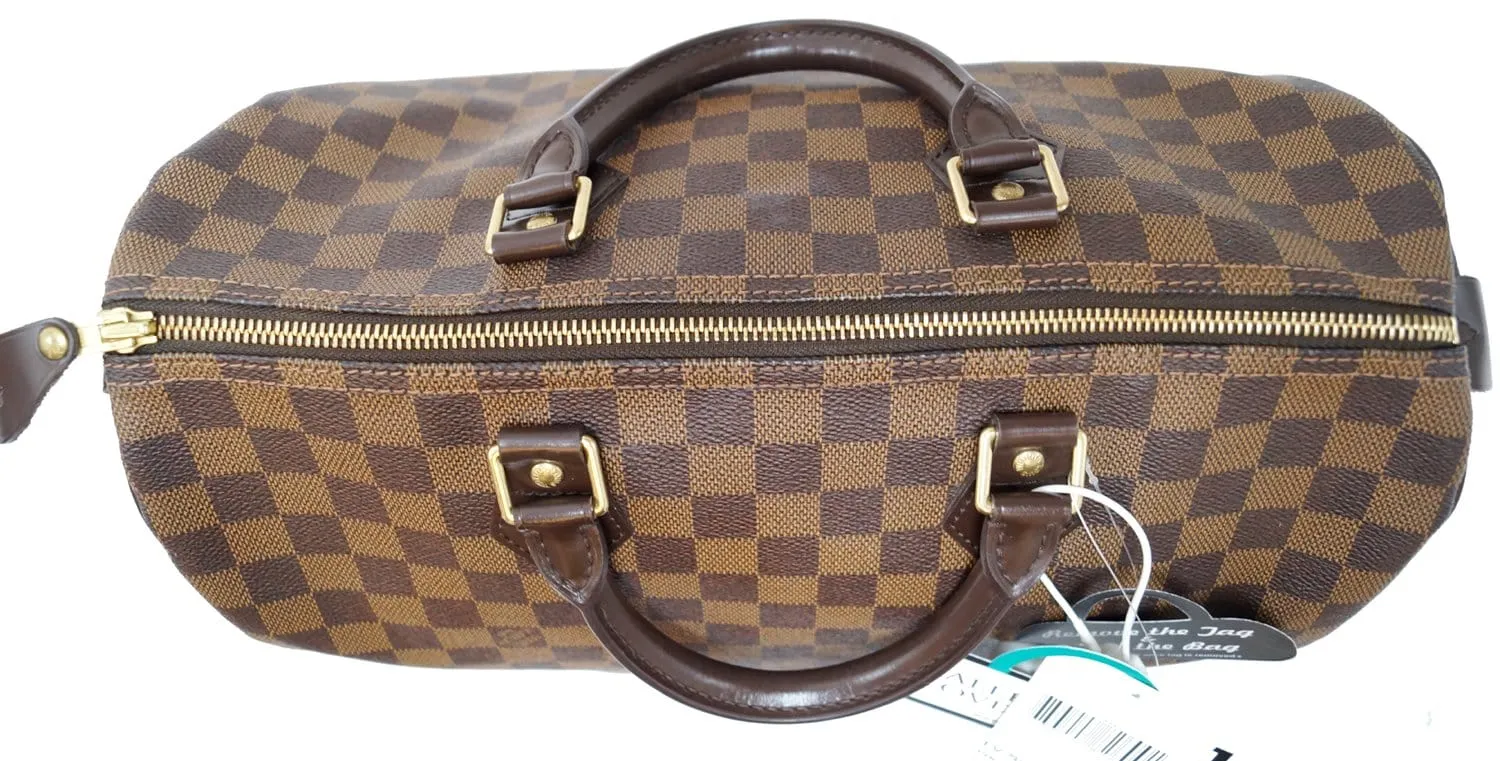LOUIS VUITTON Speedy 35 Damier Ebene Satchel Bag