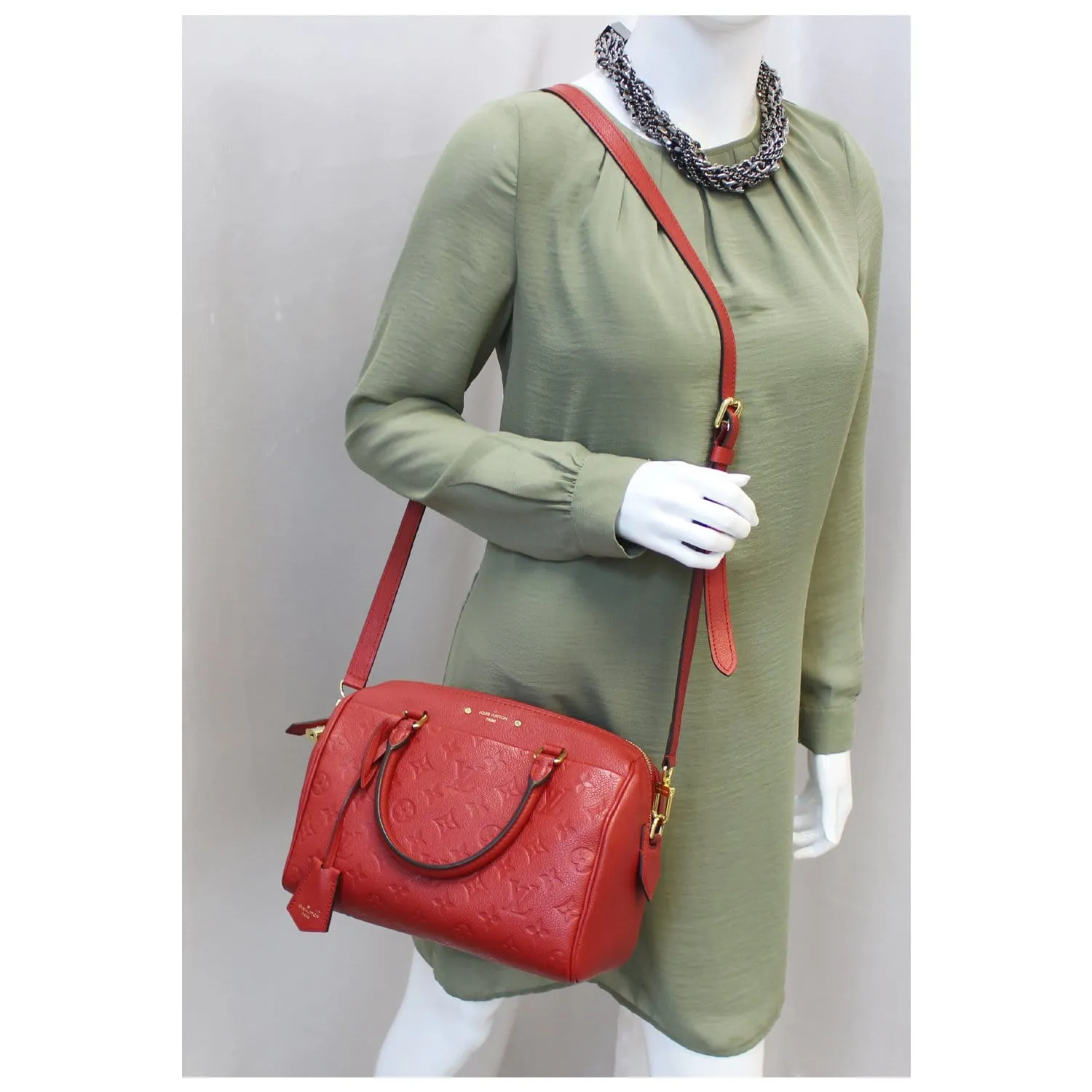 LOUIS VUITTON Speedy Bandouliere 25 Empreinte Leather Shoulder Bag