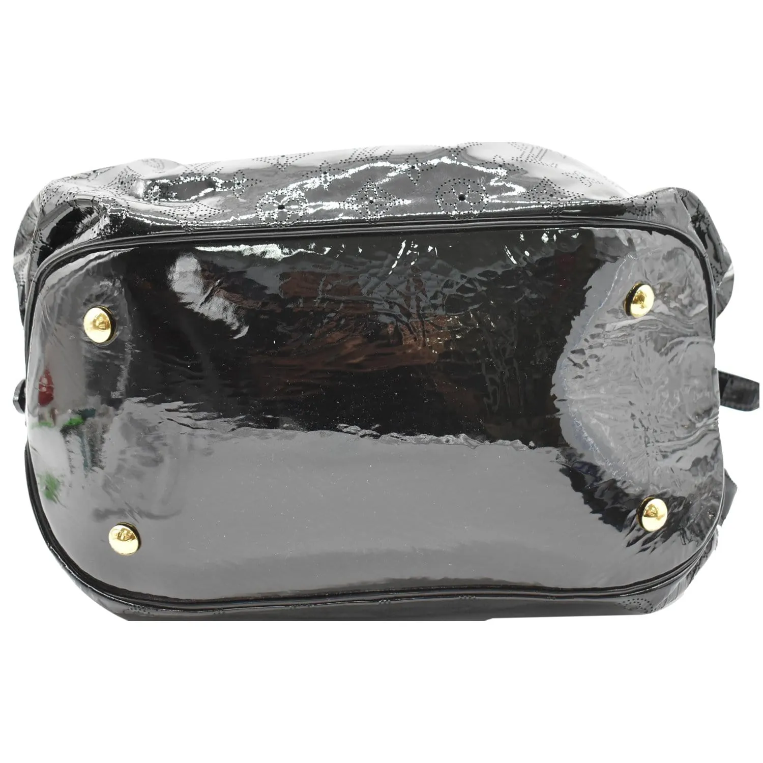 LOUIS VUITTON Surya Mahina XL Limited Edition Black Patent Leather Hobo Bag Black