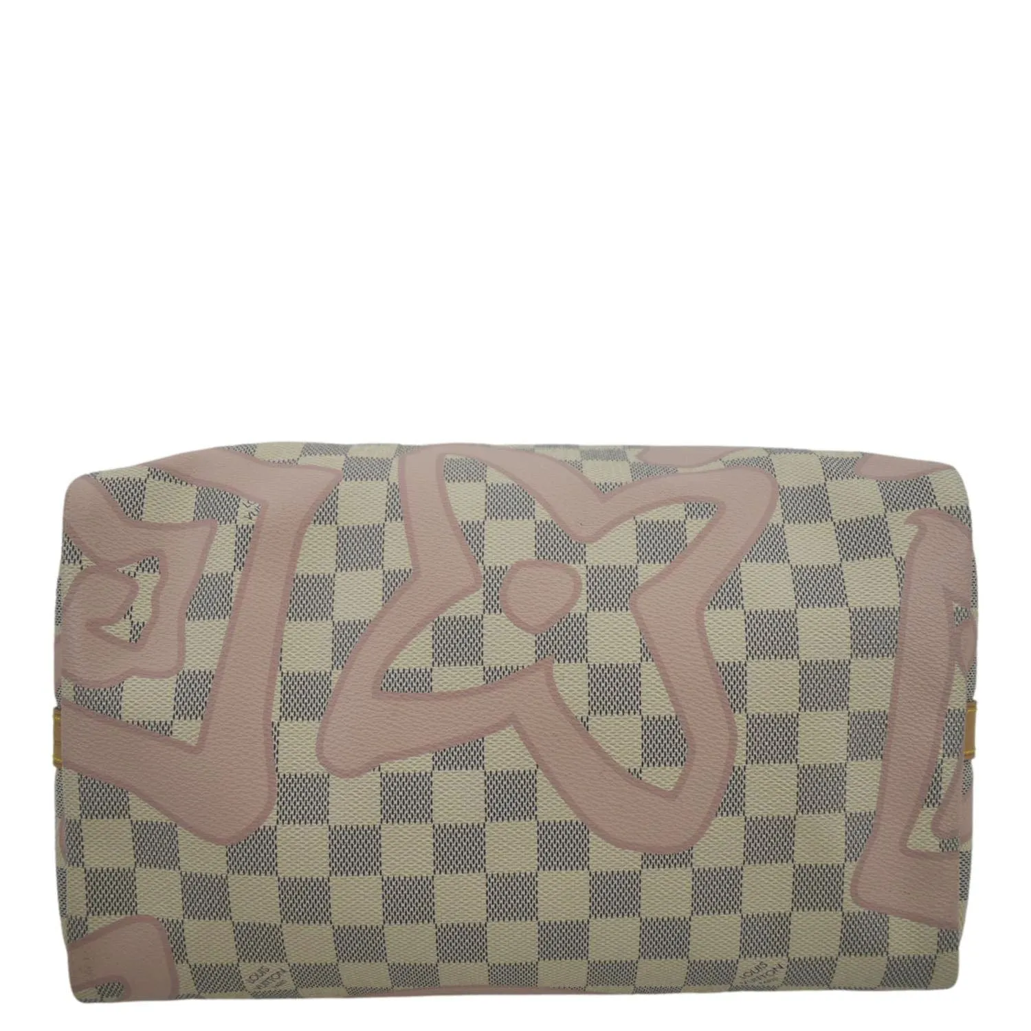 LOUIS VUITTON Tahitienne Speedy 30 Damier Azur Satchel Bag Rose Ballerine