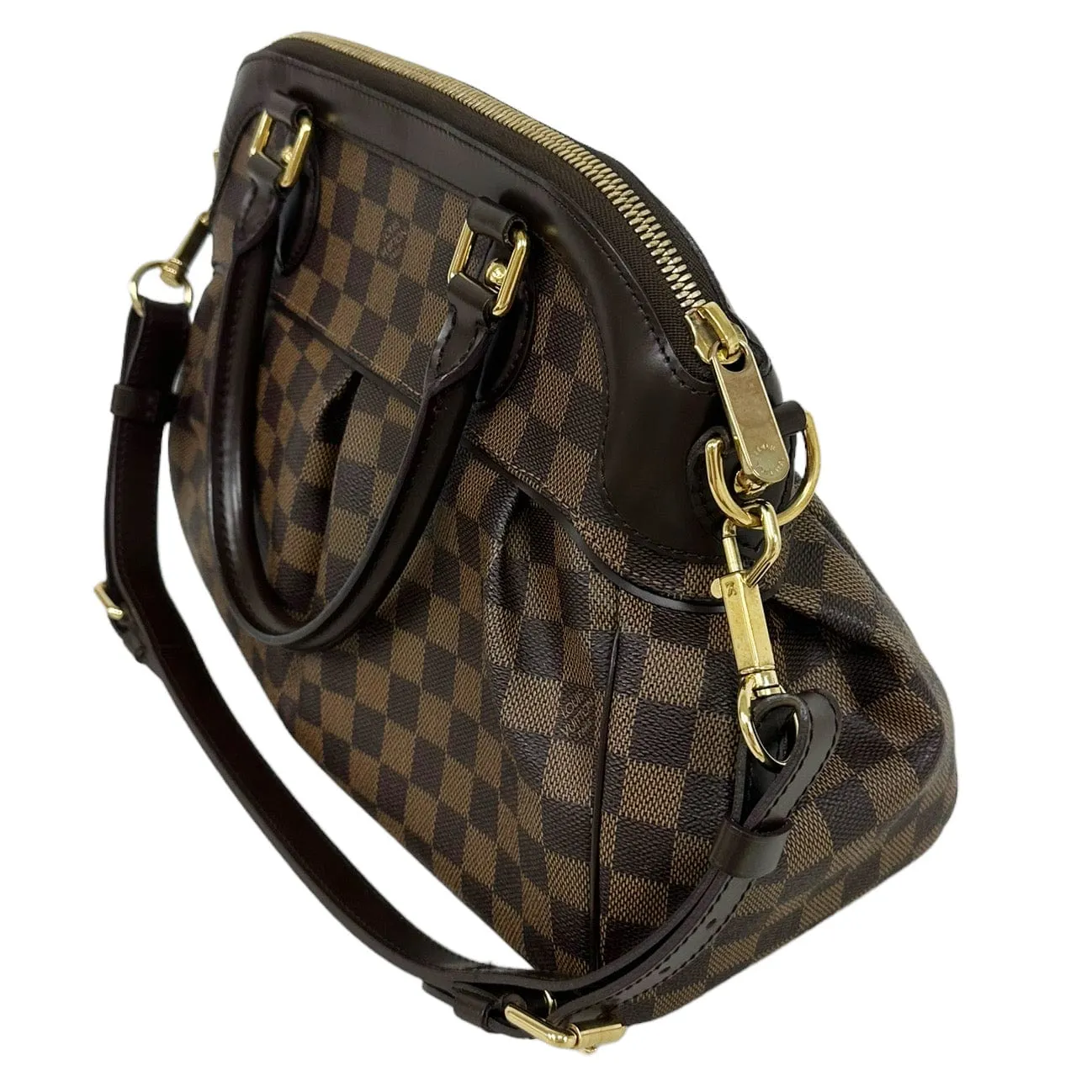 Louis Vuitton Trevi Handbag Damier PM Brown 2 Way Satchel Crossbody