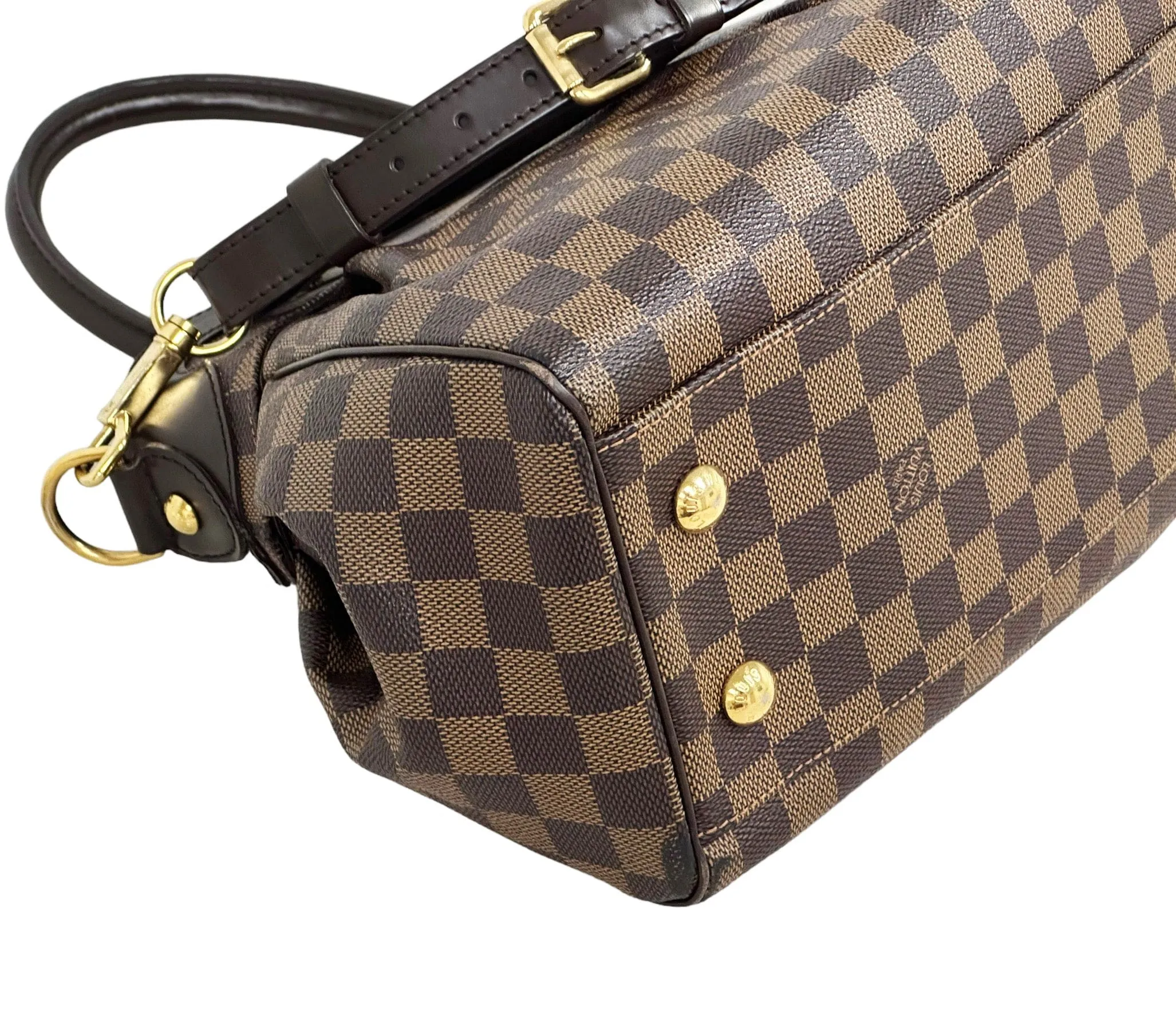 Louis Vuitton Trevi Handbag Damier PM Brown 2 Way Satchel Crossbody