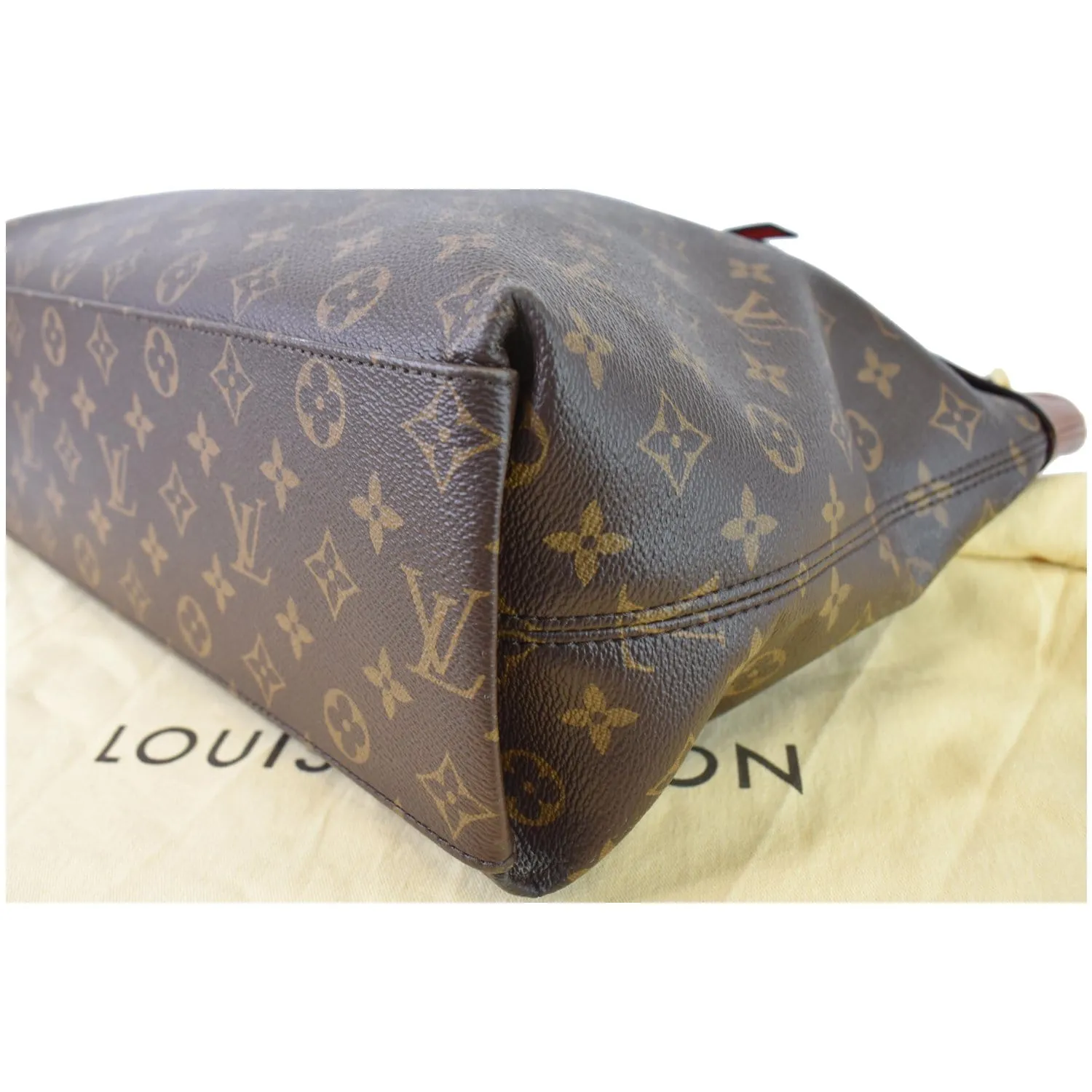 LOUIS VUITTON Tuileries Monogram Canvas Hobo Bag Caramel