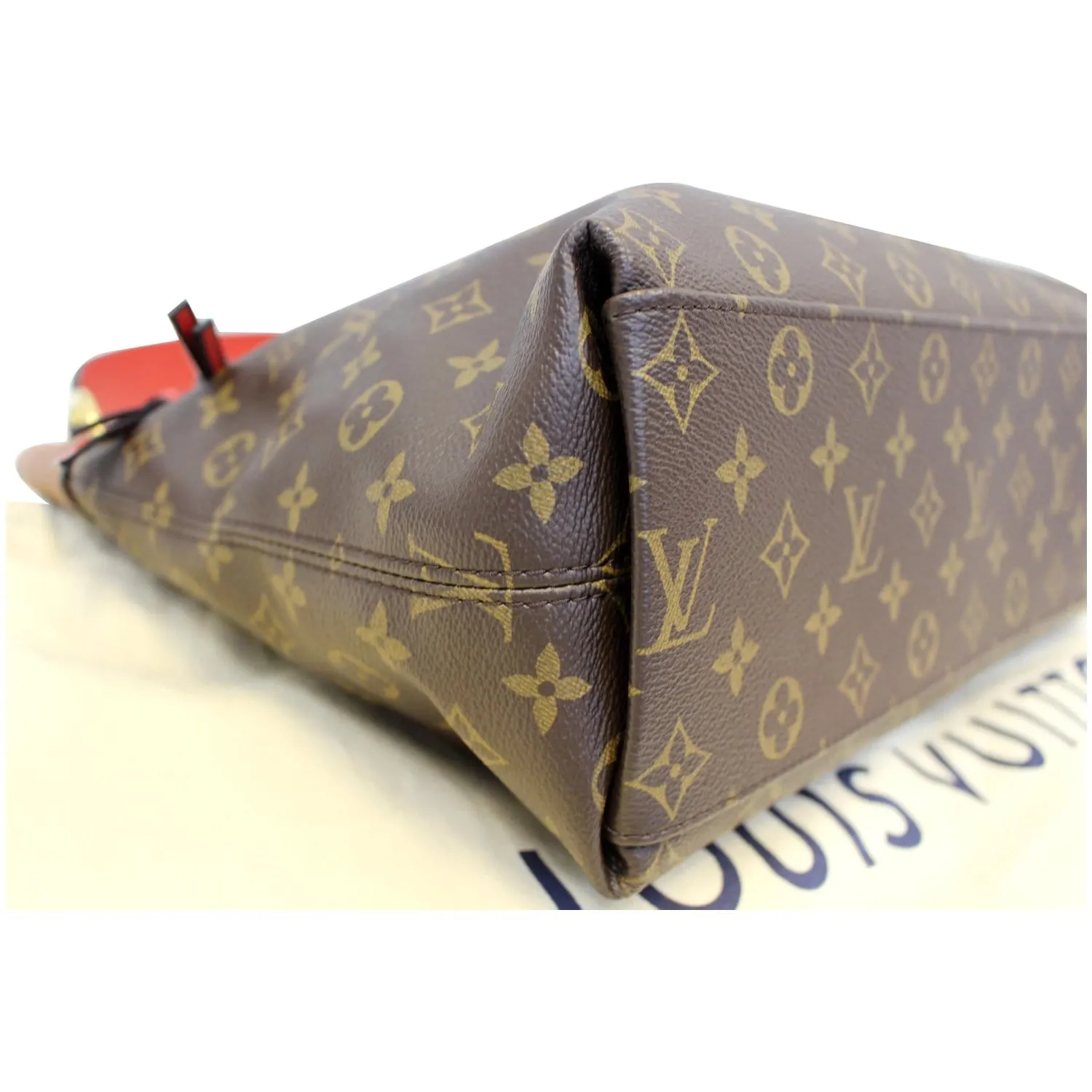LOUIS VUITTON Tuileries Monogram Canvas Hobo Bag Caramel