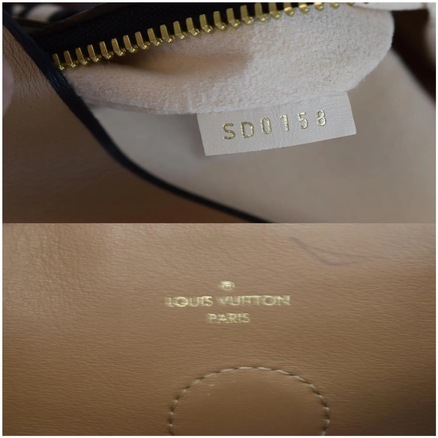 LOUIS VUITTON Tuileries Monogram Canvas Hobo Bag Sesame