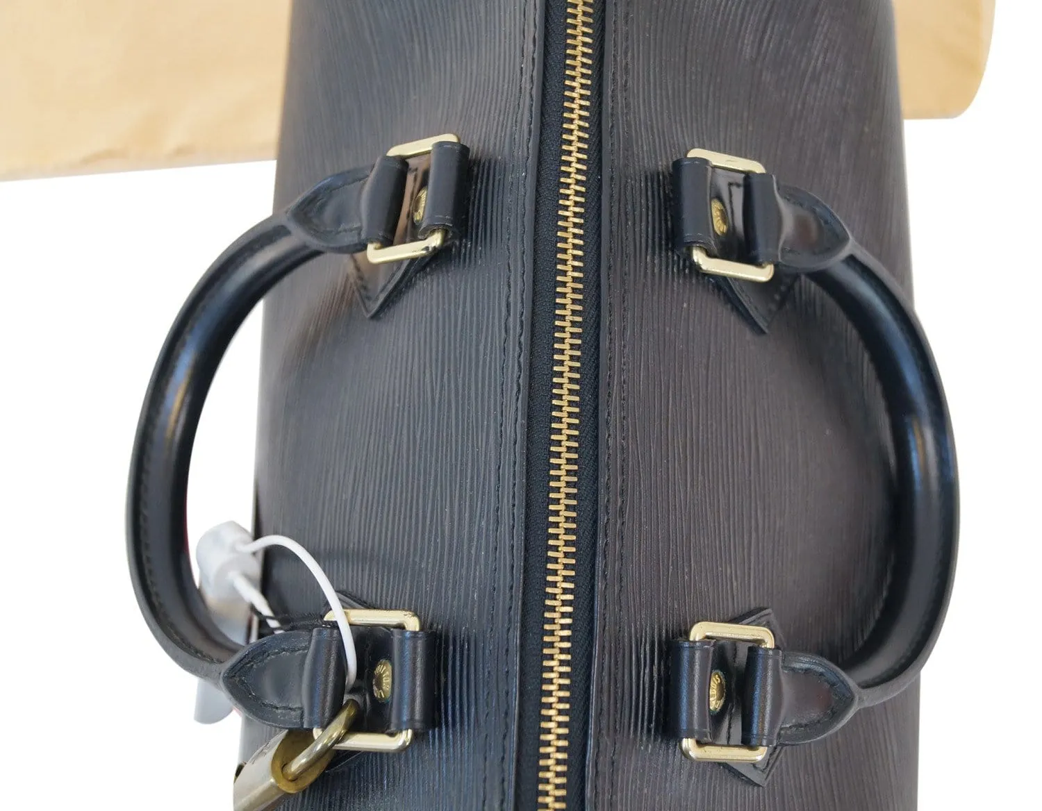LOUIS VUITTON Used HandBag Black Epi Leather Speedy 25 Satchel