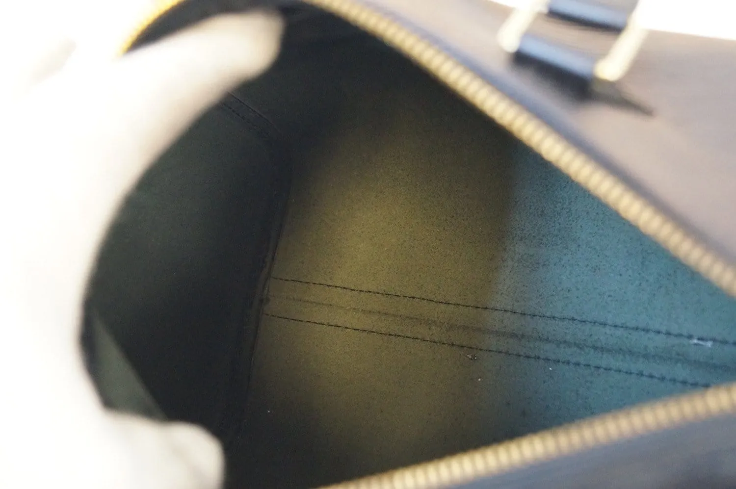 LOUIS VUITTON Used HandBag Black Epi Leather Speedy 25 Satchel