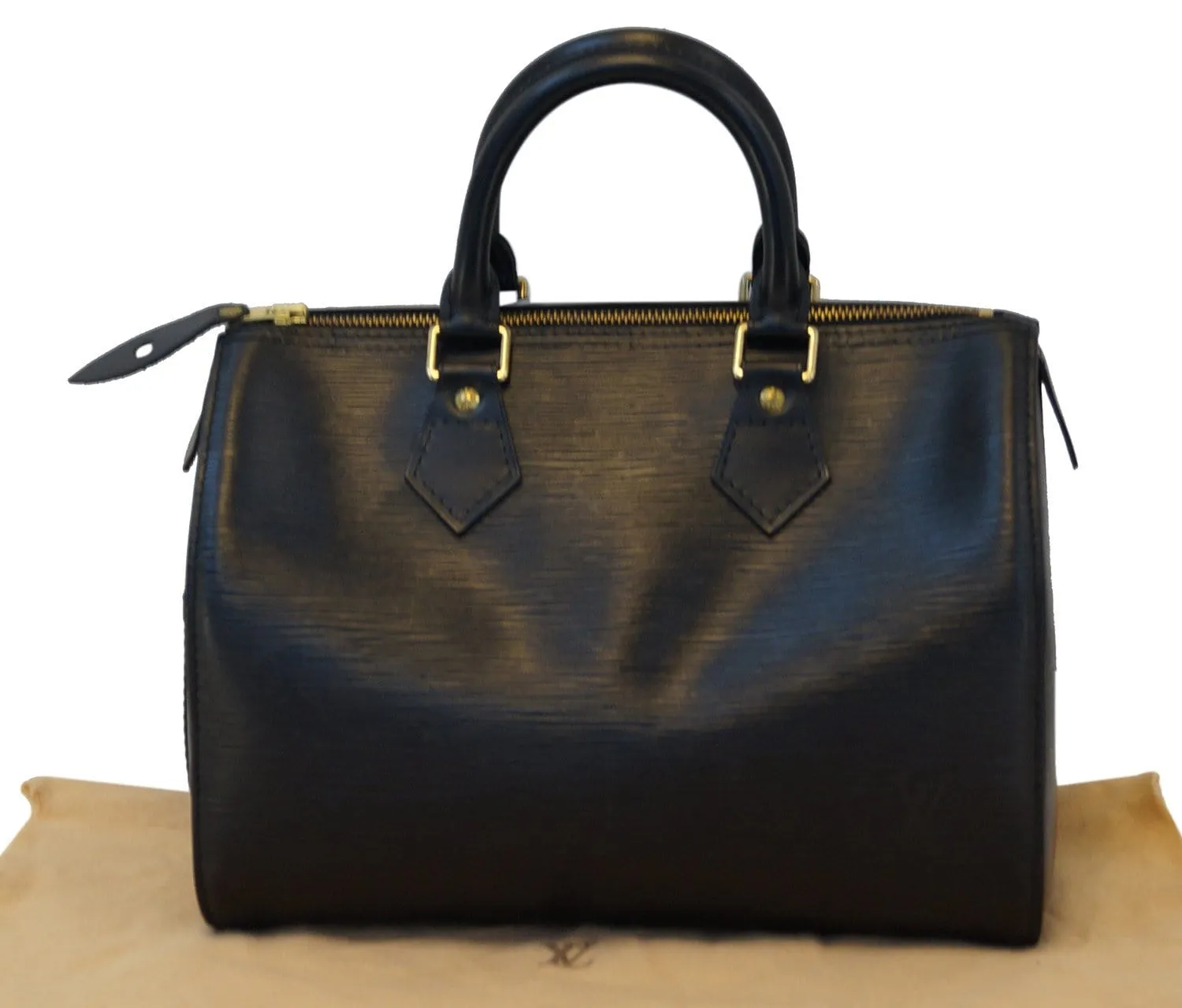 LOUIS VUITTON Used HandBag Black Epi Leather Speedy 25 Satchel