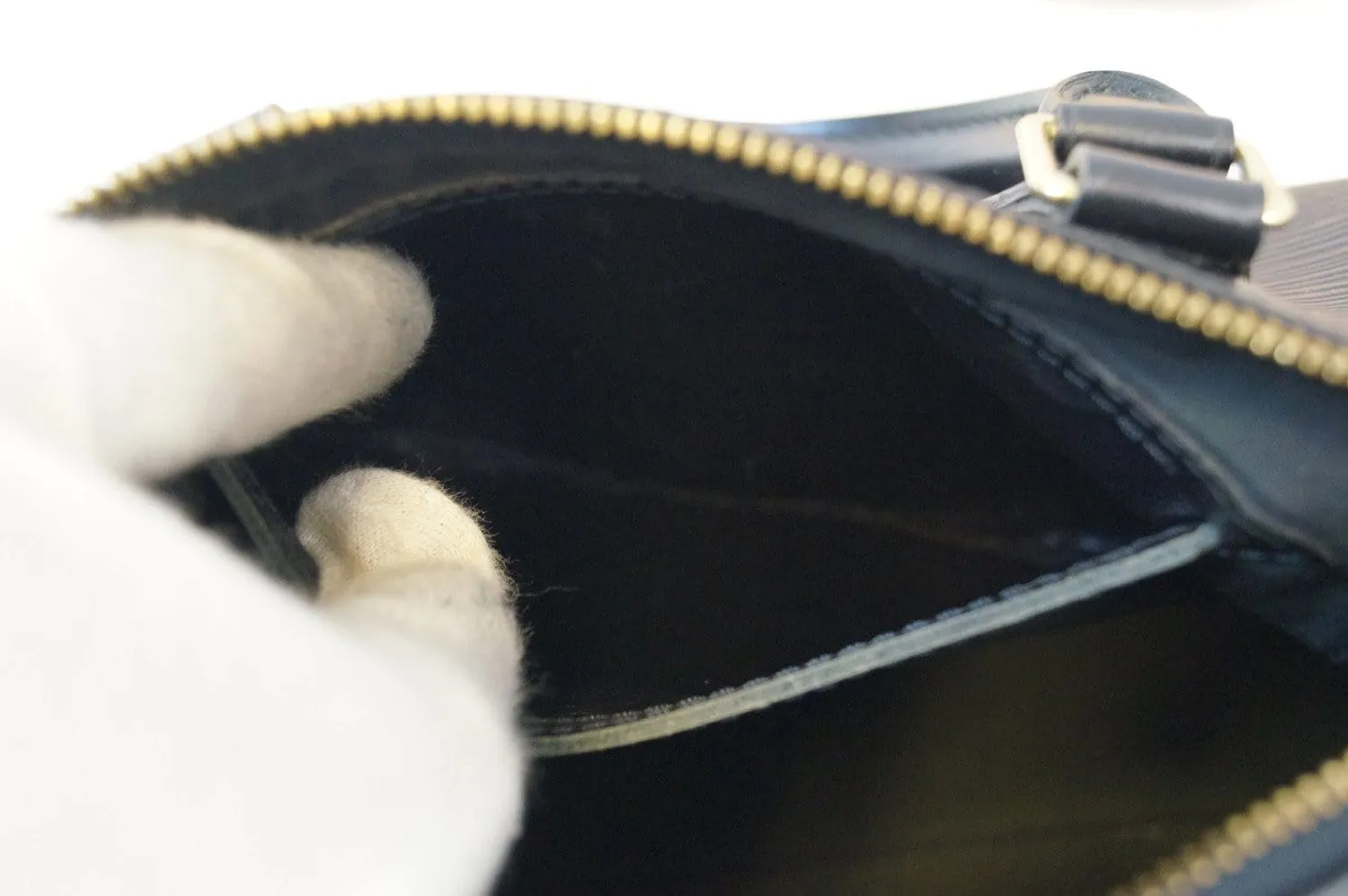 LOUIS VUITTON Used HandBag Black Epi Leather Speedy 25 Satchel