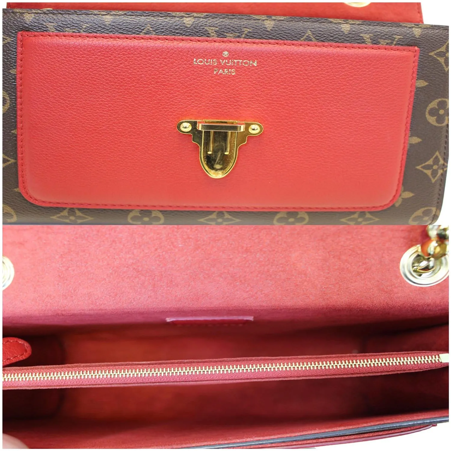 LOUIS VUITTON Victoire Monogram Canvas Shoulder Crossbody Bag Cherry