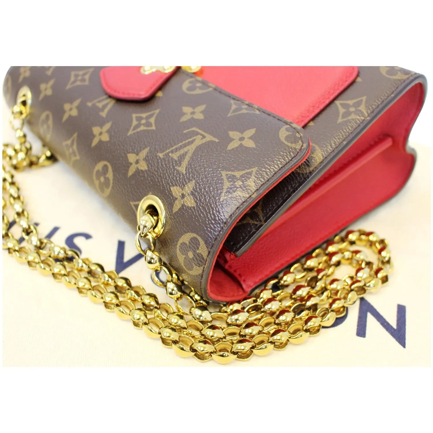 LOUIS VUITTON Victoire Monogram Canvas Shoulder Crossbody Bag Cherry