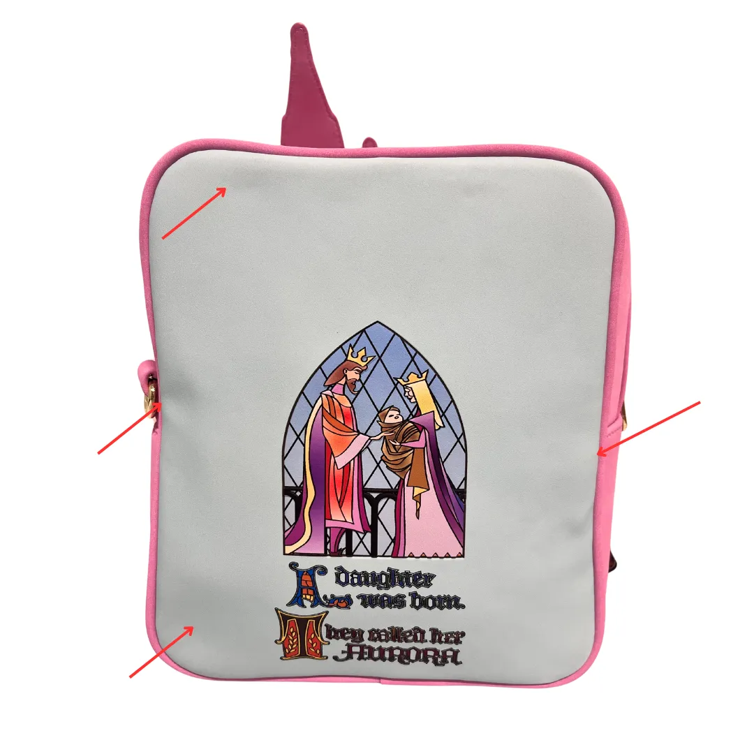 Loungefly Disney Sleeping Beauty Stained Glass Castle Crossbody DEFECTIVE #313