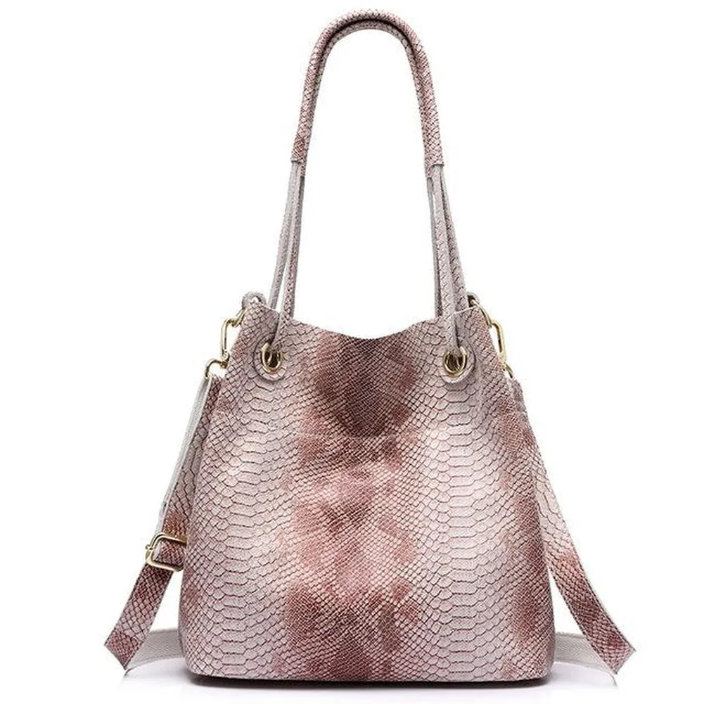 <bold>Bucket / Tote Bag <br>Genuine-Leather
