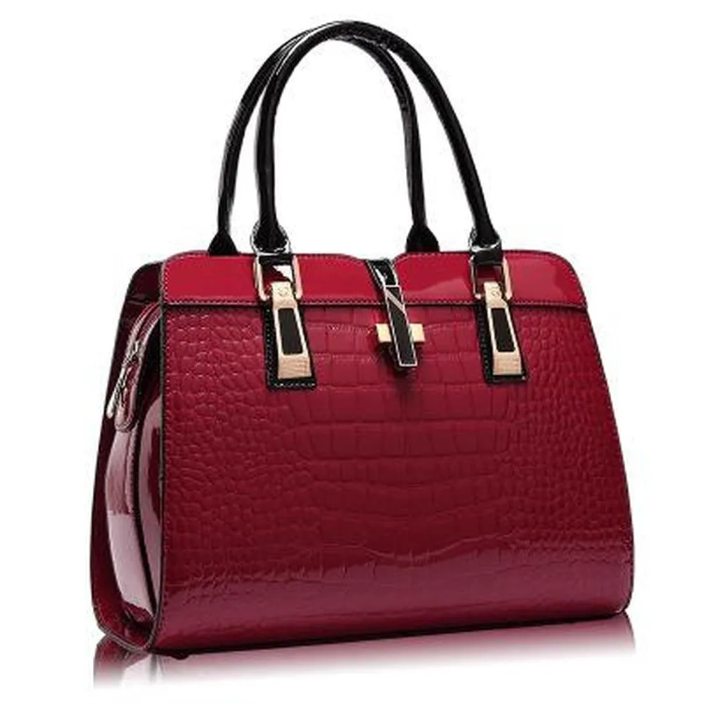 <bold>Top-Handle / Crossbody Bag <br>Genuine-Leather