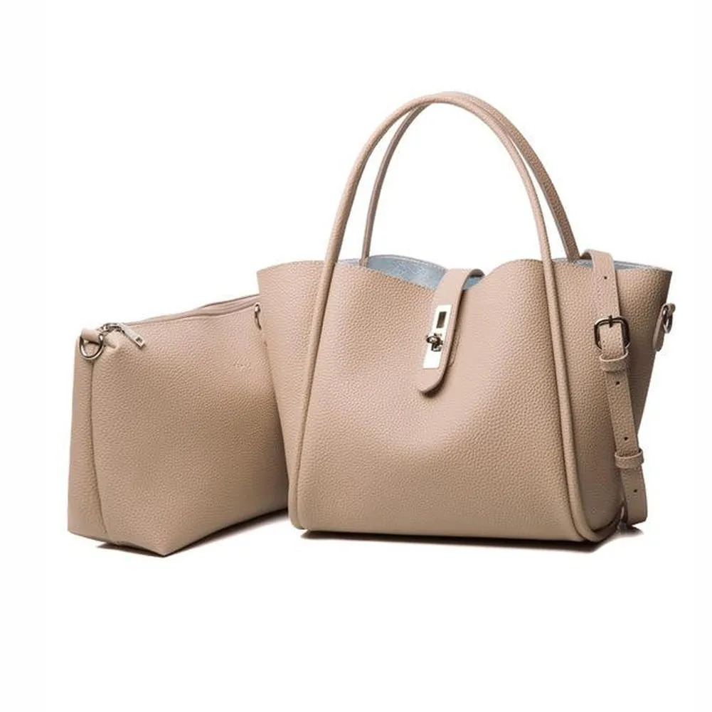 <bold>Tote & Crossbody Bag Set <br>Vegan-Leather