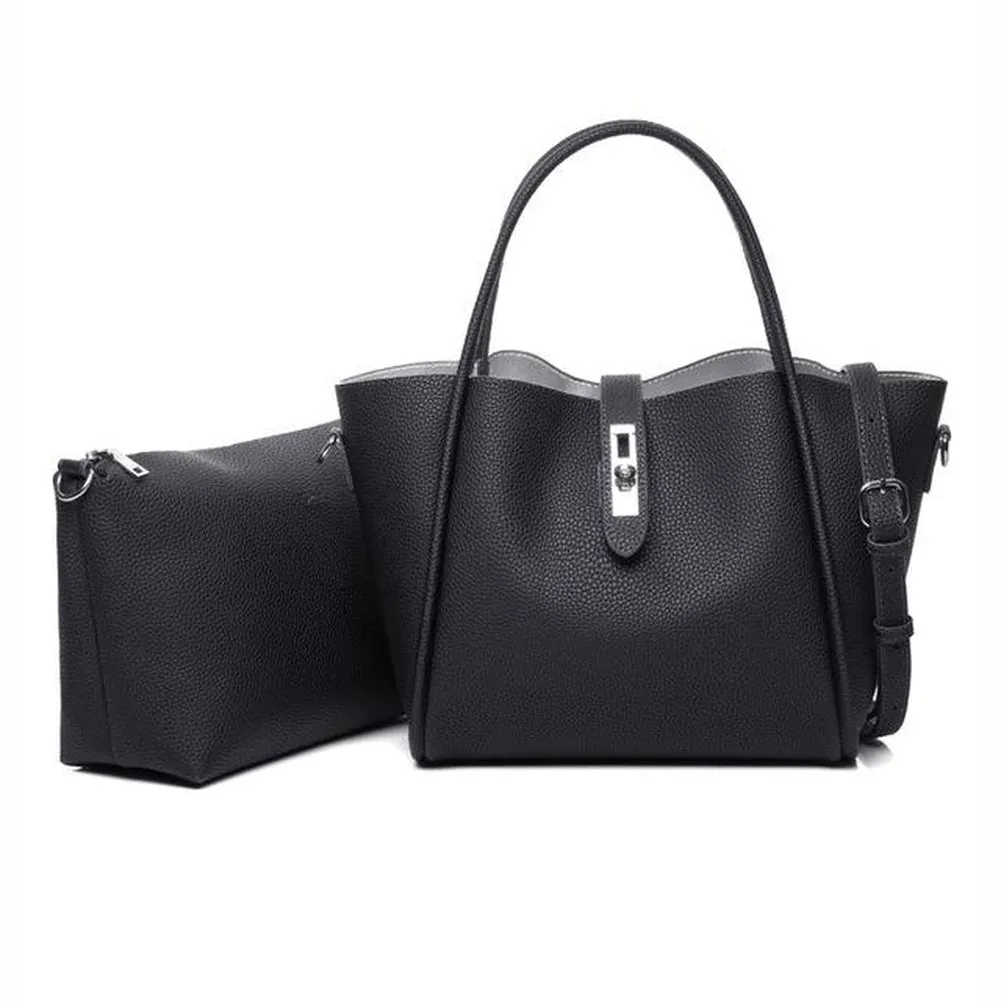 <bold>Tote & Crossbody Bag Set <br>Vegan-Leather