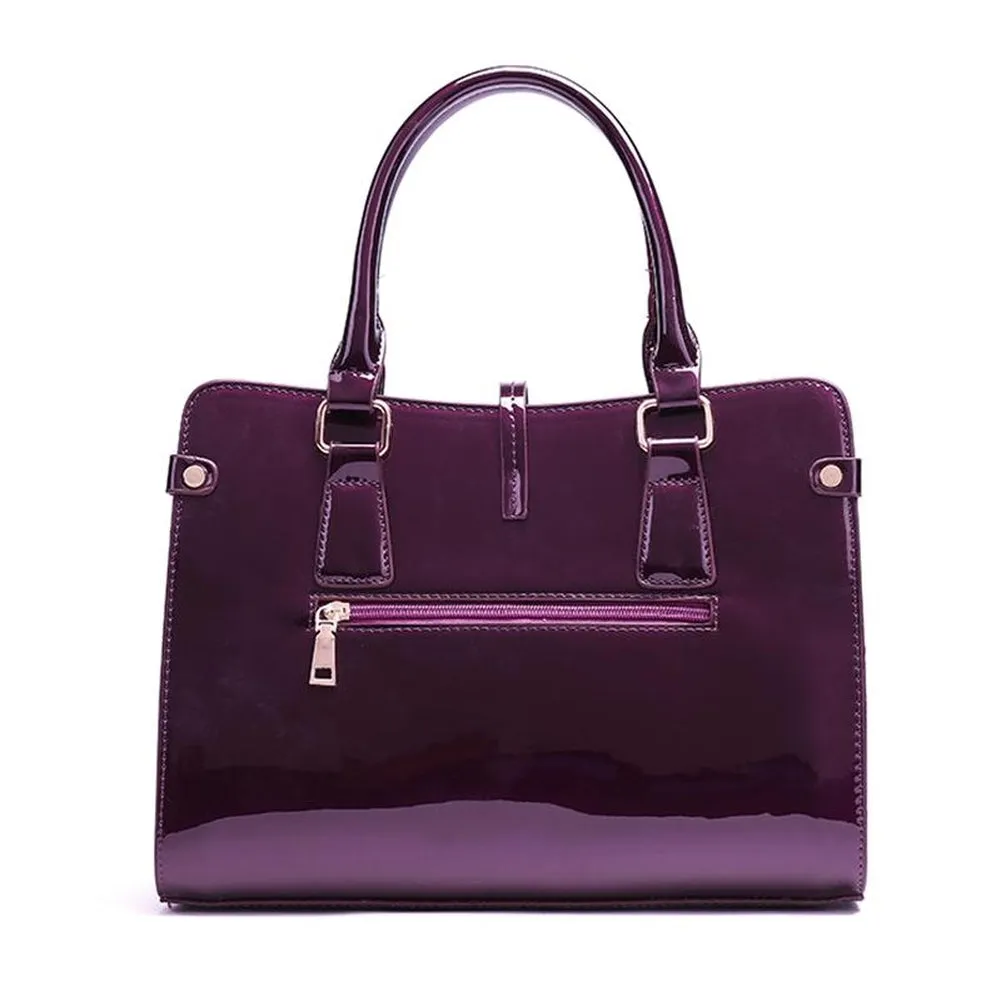 <bold>Tote Crossbody Bag & Purse Set <br>Vegan-Leather