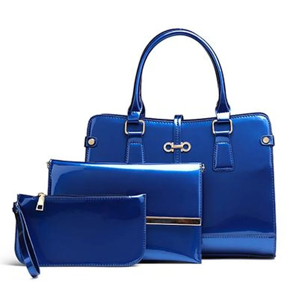 <bold>Tote Crossbody Bag & Purse Set <br>Vegan-Leather