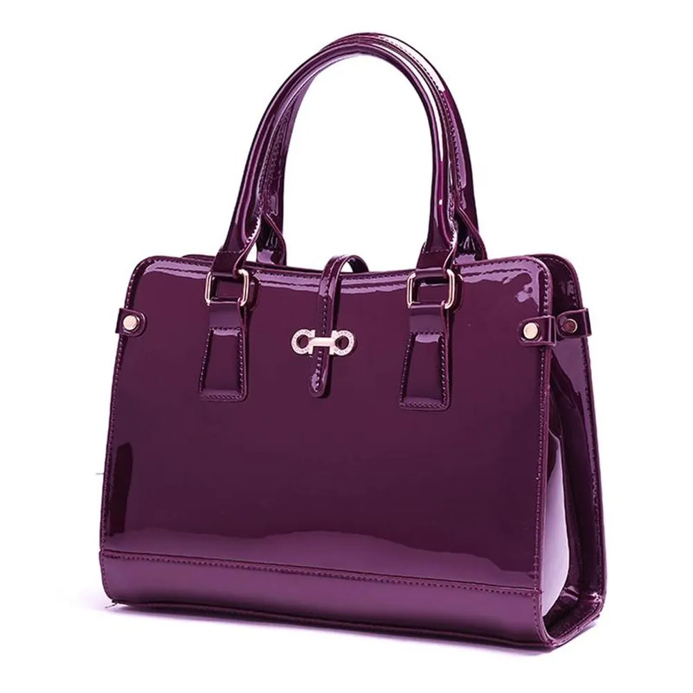 <bold>Tote Crossbody Bag & Purse Set <br>Vegan-Leather