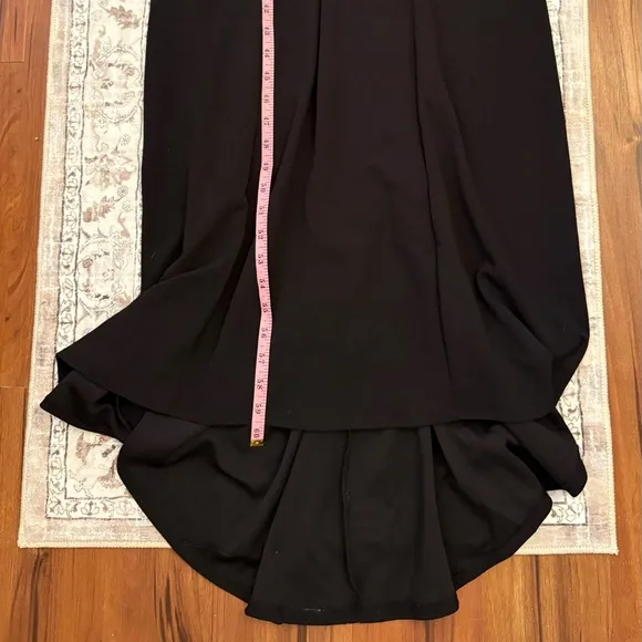 Lulus Wait For Me Black Long Sleeve Maxi Dress Size Small Classic Black Tie
