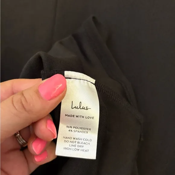 Lulus Wait For Me Black Long Sleeve Maxi Dress Size Small Classic Black Tie