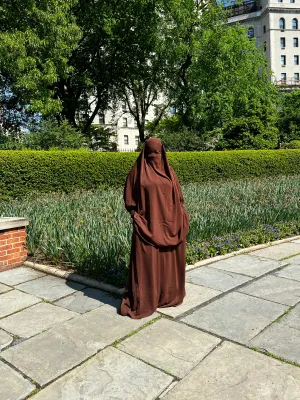 Luxury 2 pieces jilbabs - Brown