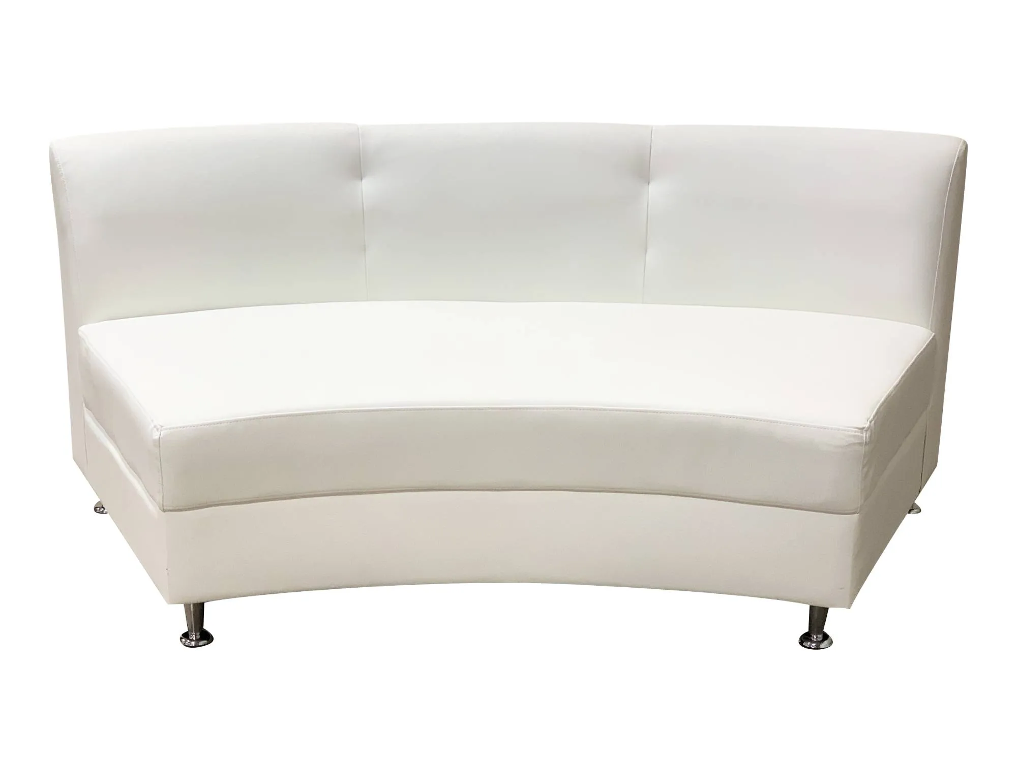 LUXURY ARMLESS SOFA SECTION - WHITE