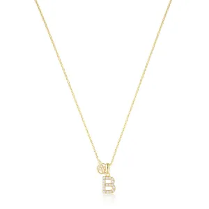 LUXURY LETTERS B INITIAL PENDANT GOLD