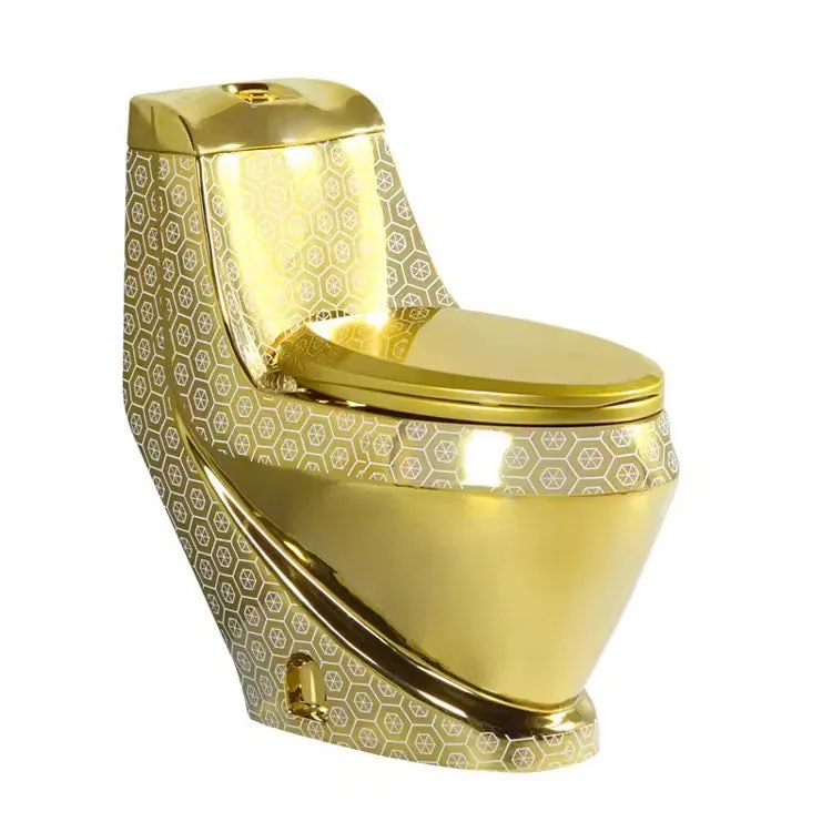 Luxury Modern Gold Silver Toilet Commode