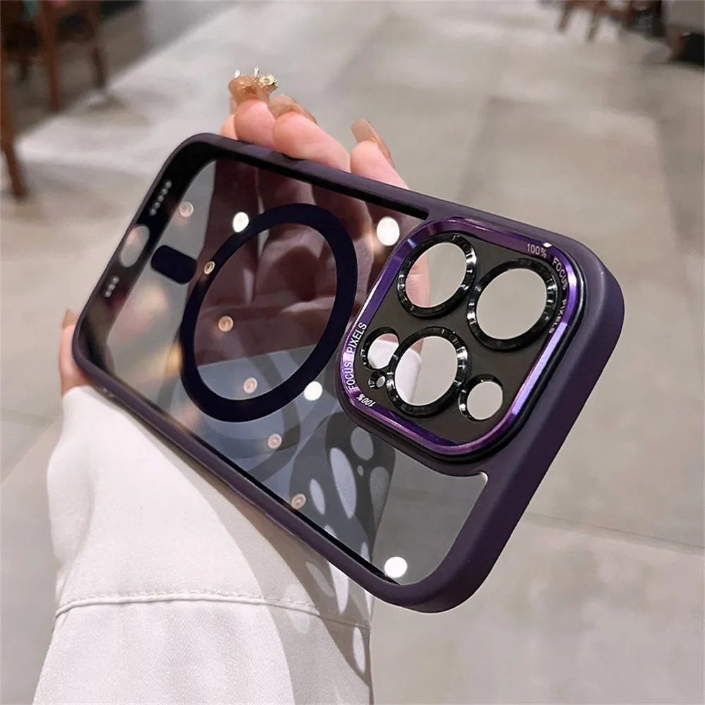 Luxury Shockproof Transparent Magsafe Case For iPhone