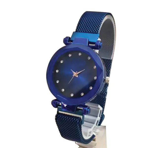 Magnet Chain Elegant Women Wrist Watch Blue