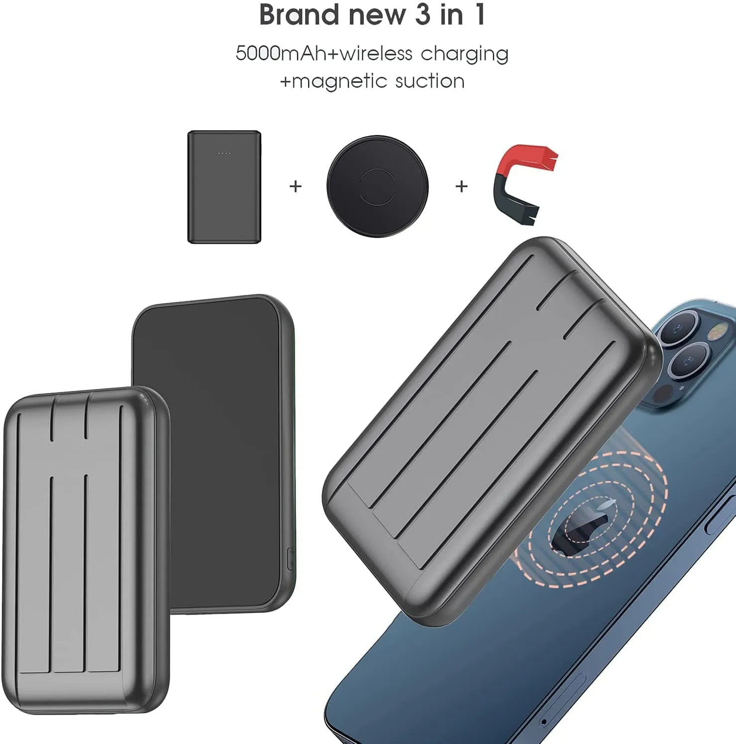 MAGNETIC WIRELESS POWER BANK 5000mAh
