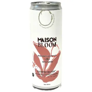 Maison Bloom - 'Strawberry Provencal & Lemongrasss' Non-Alcoholic CBD Seltzer (12OZ)