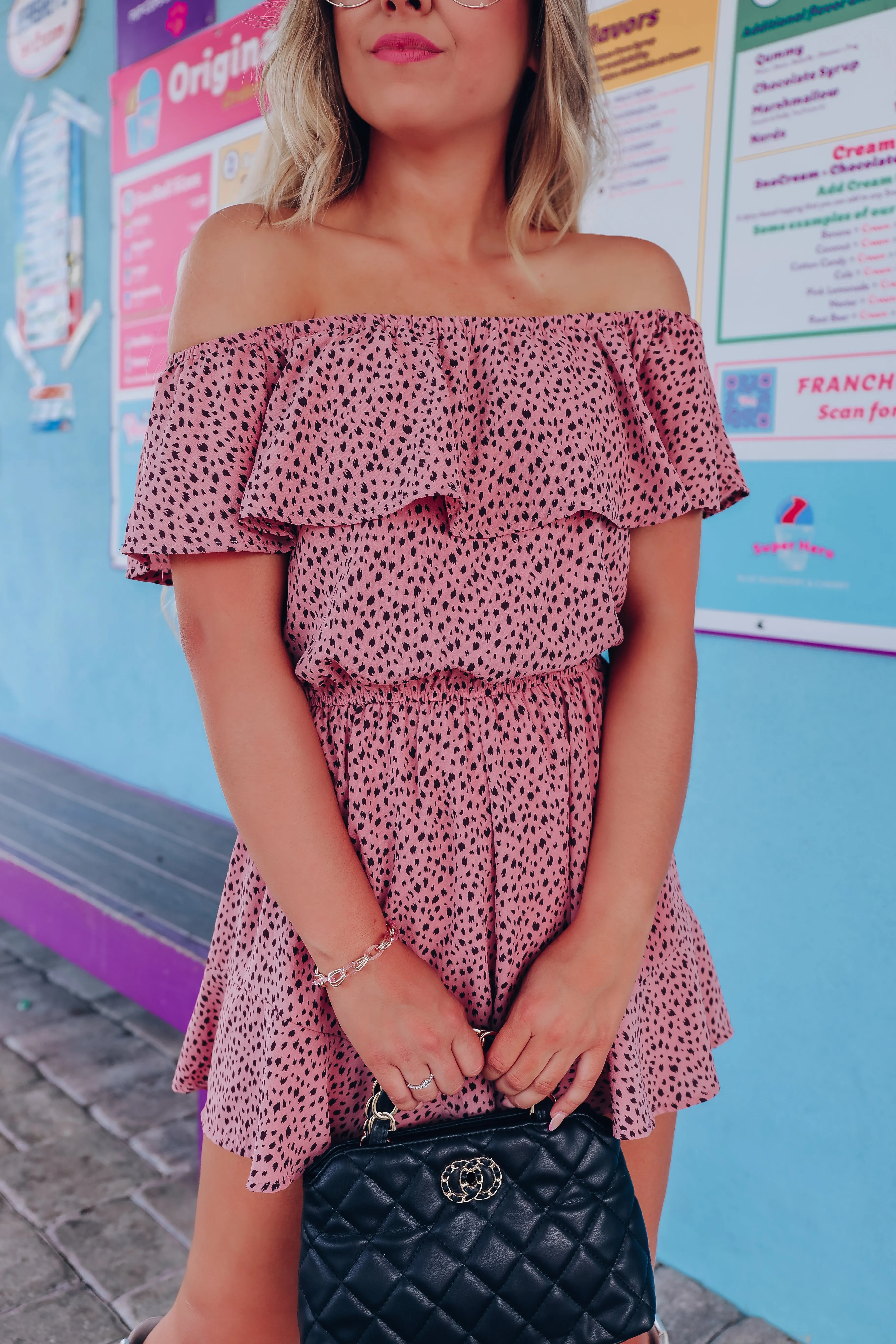Making Me Blush Romper - Blush