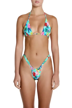 MALIBU top- retro hibiscus