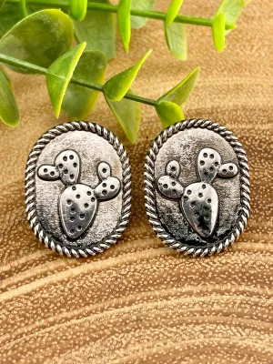 Markam Fashion Roped Cactus Post Earrings