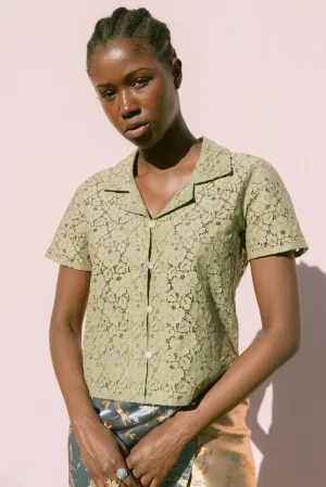 Matcha Lace Lounge Shirt