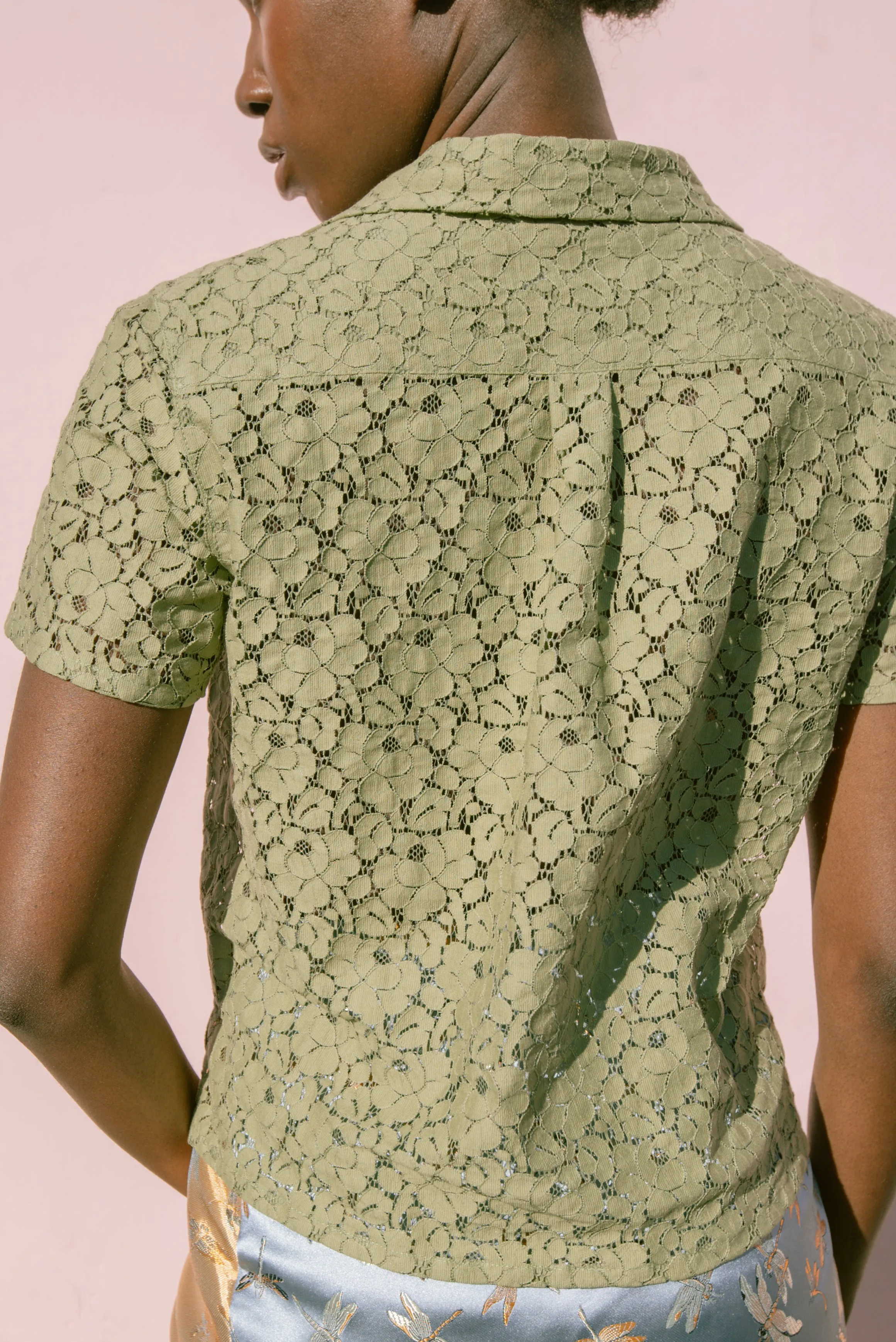 Matcha Lace Lounge Shirt