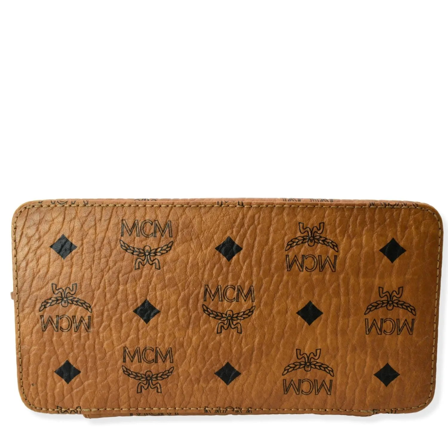 MCM Rockstar Monogram Visetos Vanity Case Cognac