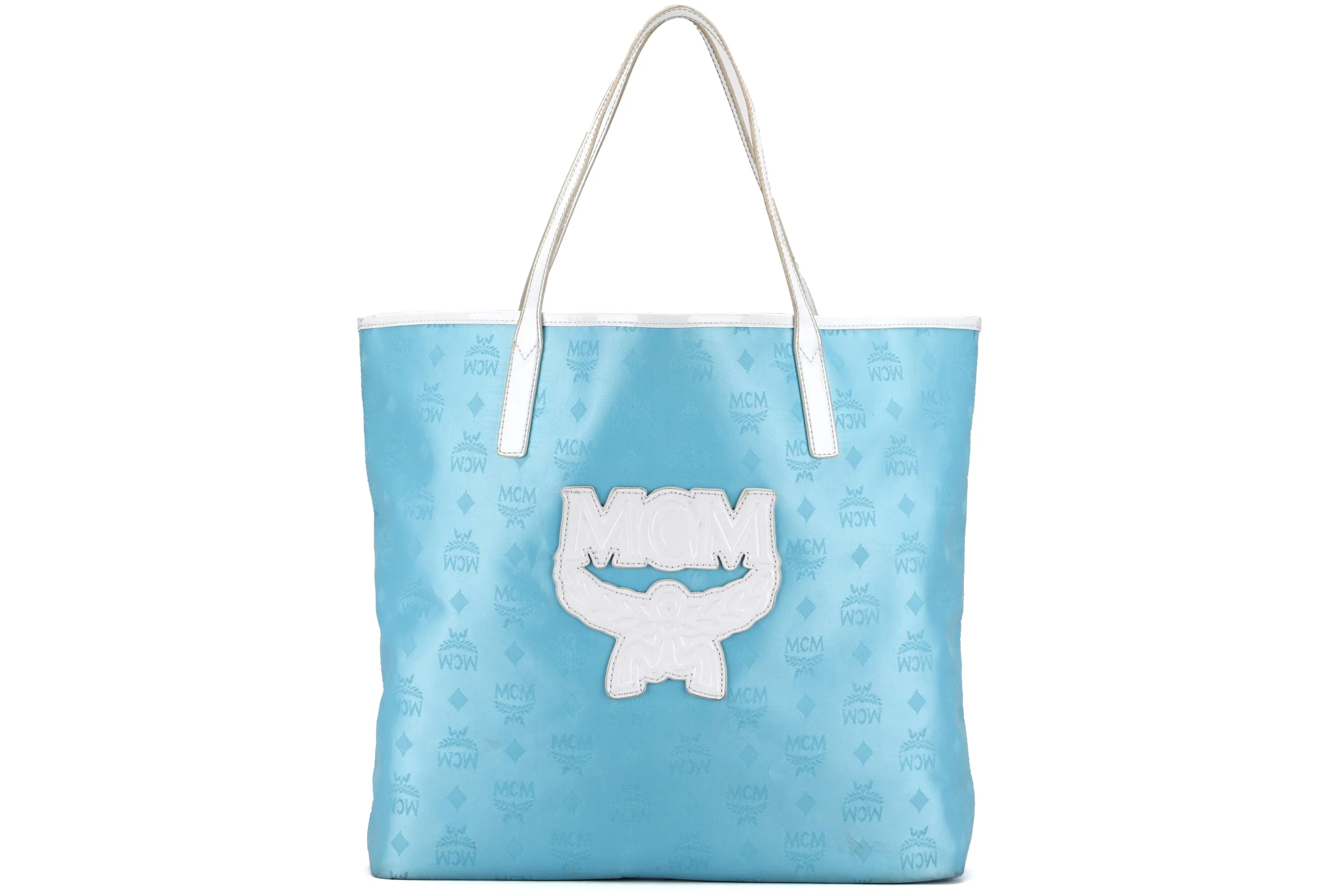 MCM TOTE BAG LARGE BLUE CANVAS, NO DUST COVER