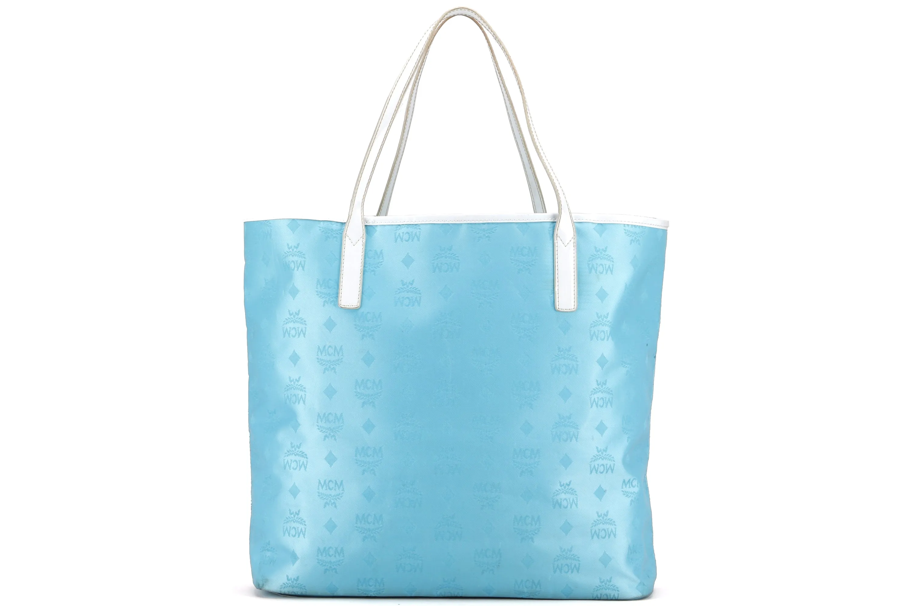 MCM TOTE BAG LARGE BLUE CANVAS, NO DUST COVER