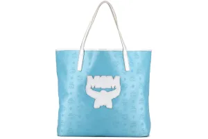MCM TOTE BAG LARGE BLUE CANVAS, NO DUST COVER