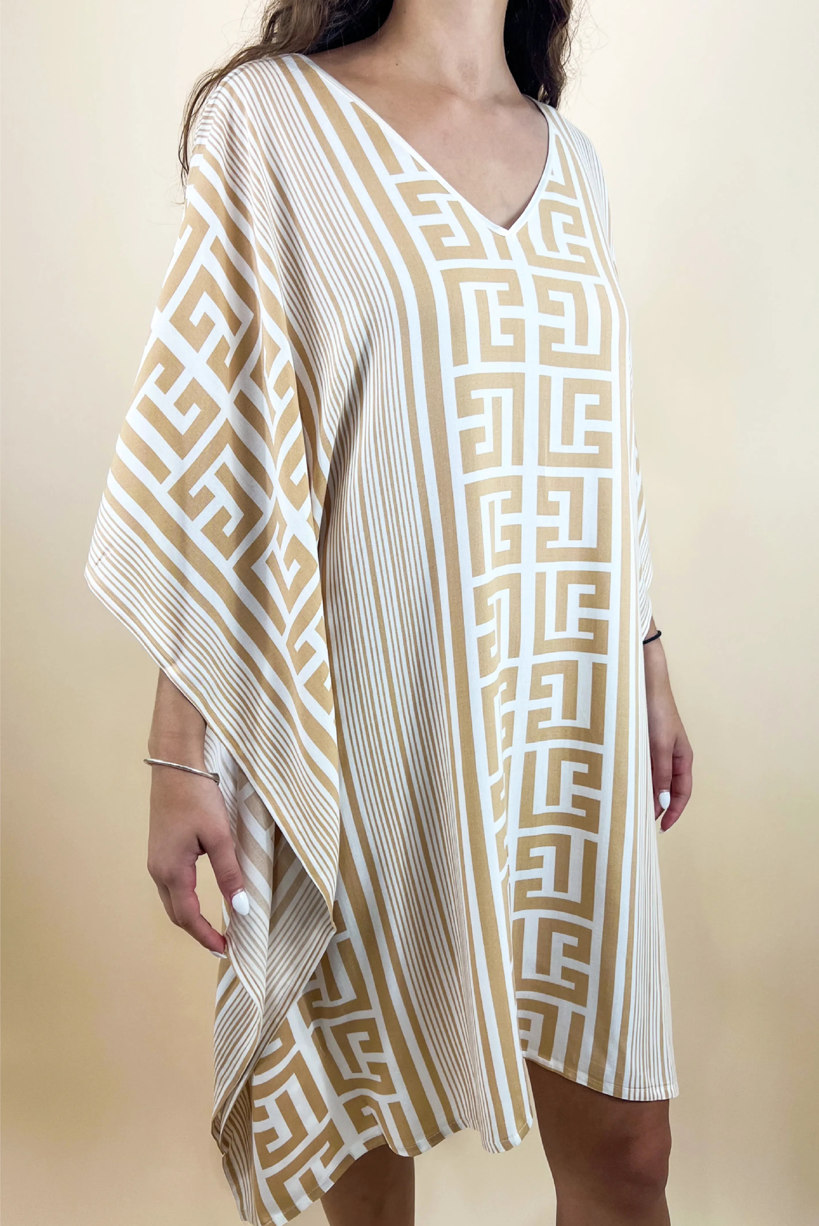 Meandros Kaftan in Gold
