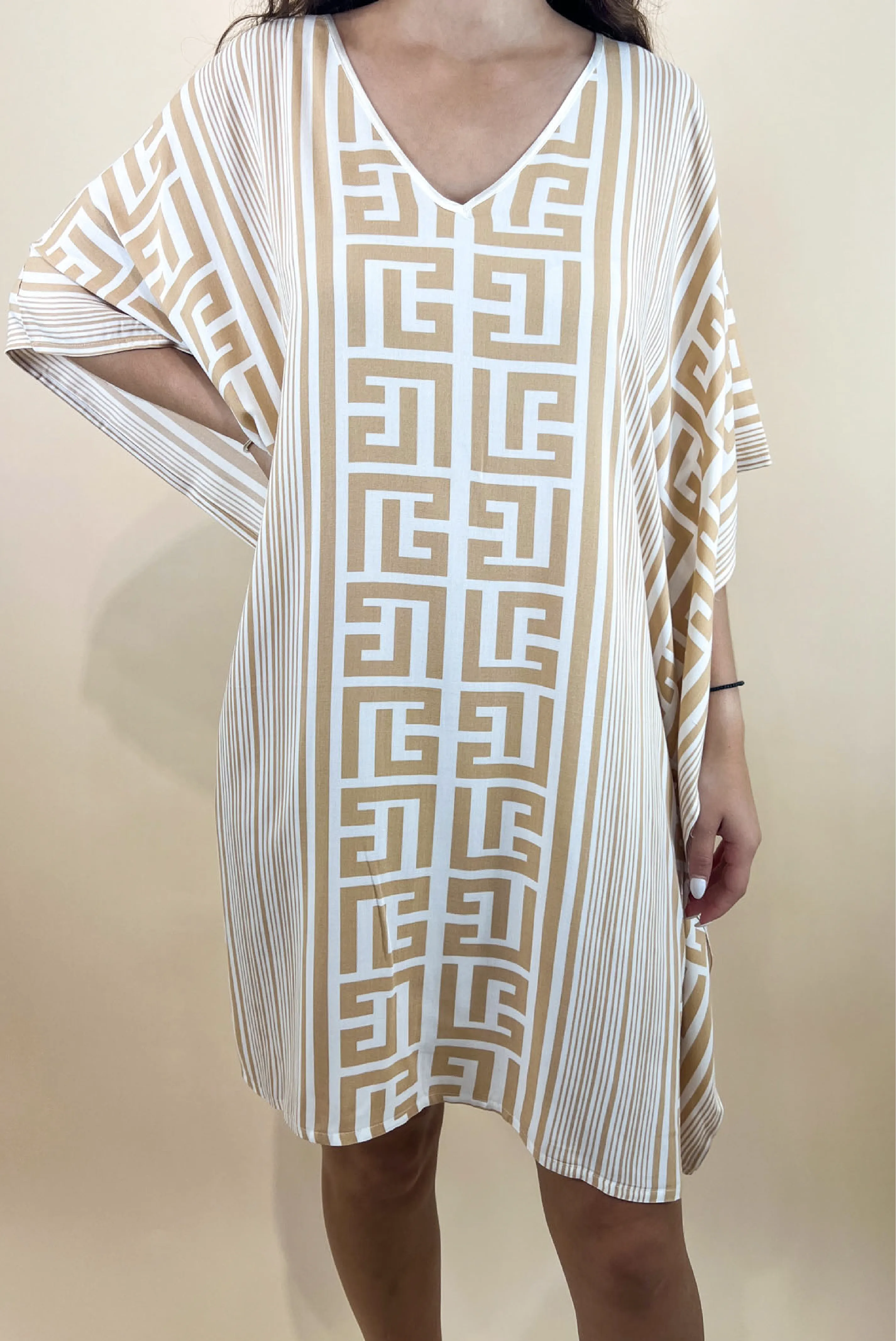 Meandros Kaftan in Gold
