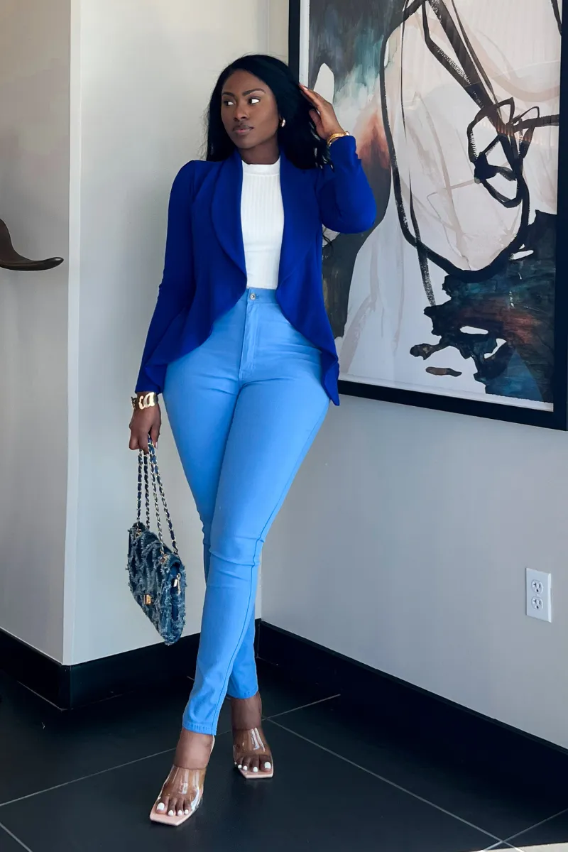 MEET AND GREET BLAZER (AQUA) | TOP