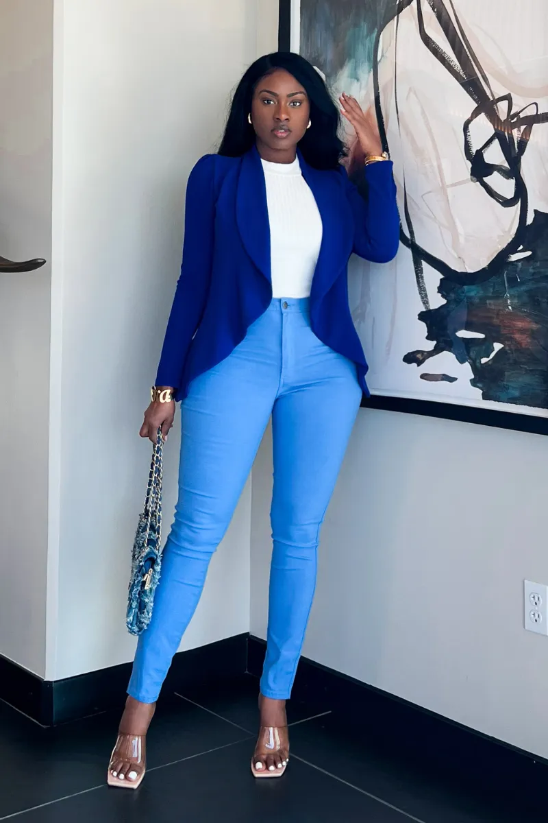 MEET AND GREET BLAZER (AQUA) | TOP