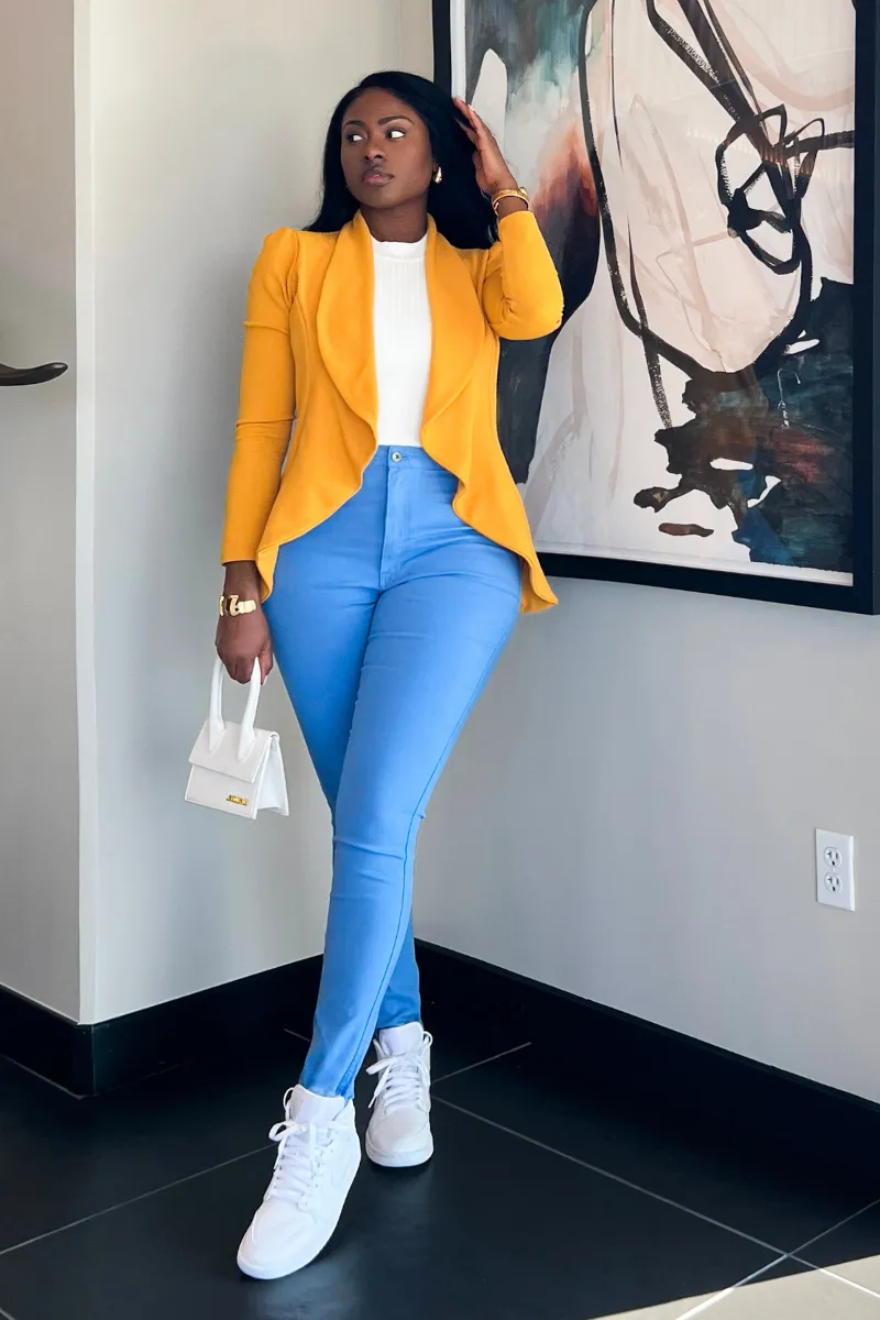 MEET AND GREET BLAZER (AQUA) | TOP