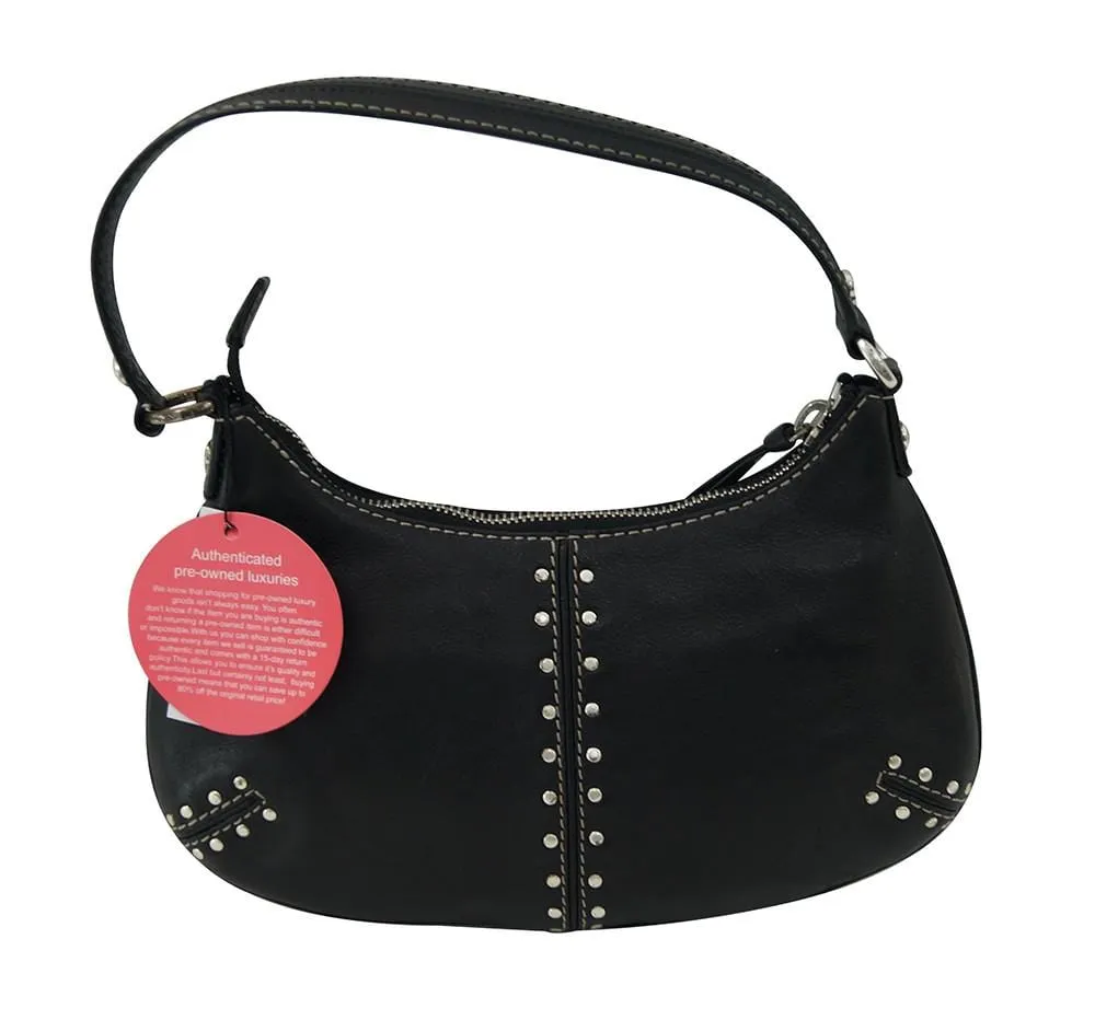 Michael Kors Leather Hobo Bag Black