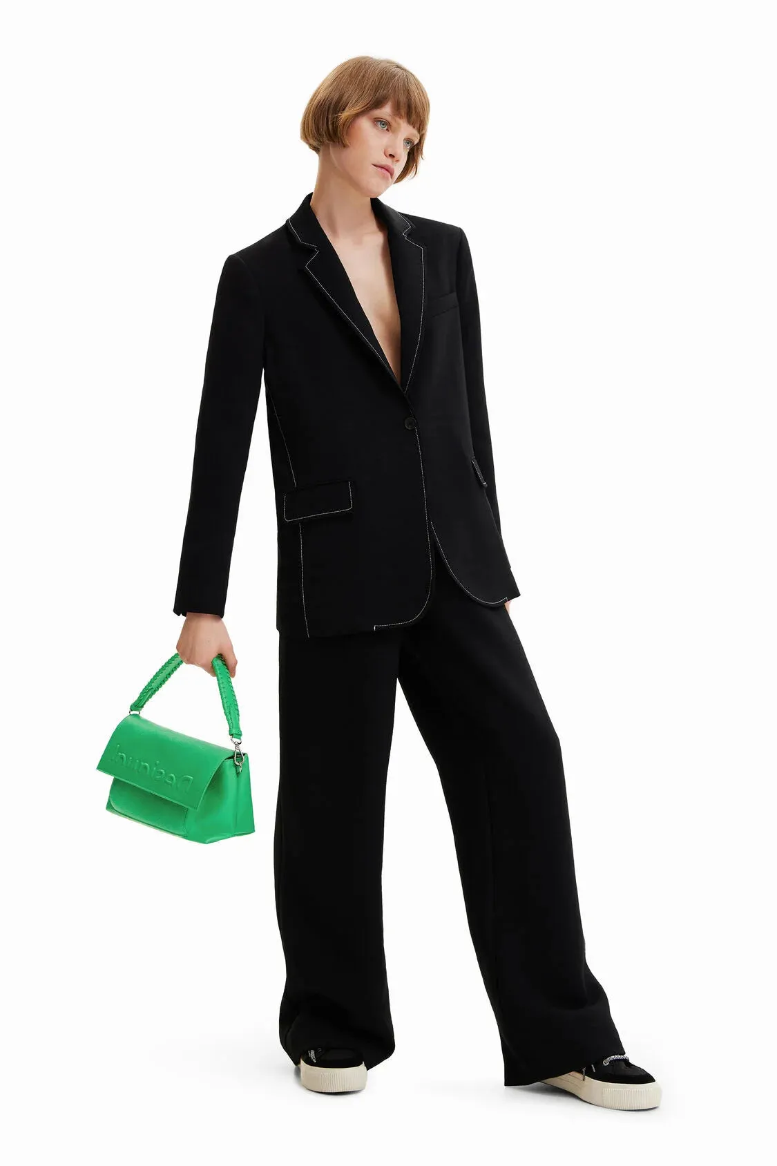 Midsize half logo crossbody bag women